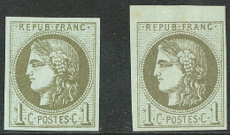 * Nos 39B, 39C Bdf. - TB - 1870 Uitgave Van Bordeaux