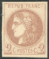* Report I. No 40A, Chocolat Clair, Très Frais. - TB. - R - 1870 Bordeaux Printing
