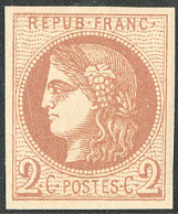 ** No 40B, Brun-rouge, Rep. II, Très Frais. - TB - 1870 Ausgabe Bordeaux