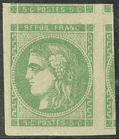 ** No 42B, Vert-jaune, Report II, 3 Voisins, Superbe - 1870 Uitgave Van Bordeaux