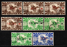 Nouvelle Calédonie  - 1945 - Tb Antérieurs Surch - N° 249 à 256 - Oblit - Used - Oblitérés