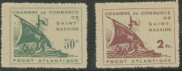 (*) Saint Nazaire. Nos 8, 9. - TB - War Stamps