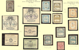 (*) Paris Pour Paris. Collection. 1878-1924, Valeurs Diverses Ou Récépissés Seuls. - TB, B Ou Def - Andere & Zonder Classificatie