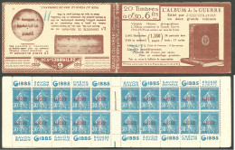 ** Carnets. No C17-5, Carnet De 20t #17a, S.100, Couv. "Illustration/Blanchon", Pub "Gibbs", Chiffres Au Crayon Bleu Sur - Otros & Sin Clasificación