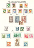 * Collection. 1945-1949 (Poste, BF), Complète Sauf Wurtemberg 37, Dont Nombreux Obl. - TB - Andere & Zonder Classificatie