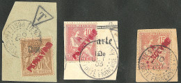 Taxe. Nos 16, 18, 19, Sur Trois Petits Fragments. - TB - Unused Stamps