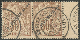 Sans "S" à "St". No 26b (Tillard #1891-14b), En Paire Bdf Avec Normal, Obl Cad 2.12.91. - TB - Other & Unclassified