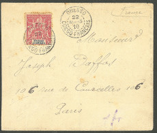 Lettre Cad "Ouesso Congo Français" Sur No 42 Sur Enveloppe Pour Paris 1910. - TB - Other & Unclassified