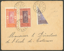 Lettre Cad "Bohicon/Dahomey". Coupé No 51A + 47 + 48 Sur Enveloppe, 1920. - TB - Other & Unclassified