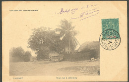 Lettre Cad "Diapaga/Dahomey Depces". Bénin No 36 Sur CP Pour Bray-sur-Seine, 1904. - TB - Other & Unclassified