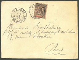 Lettre Cad "Chaudoc/Cochinchine". No 10 Sur Enveloppe Pour Paris, 1898. - TB - Andere & Zonder Classificatie