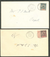 Lettre Lot De 2 Enveloppe Afft Nos 31 Et 33, Adressées Localement, 1903. - TB - Other & Unclassified