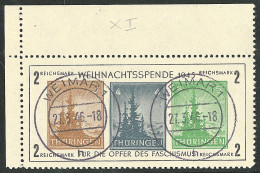 Thuringe. Blocs-feuillets. No 1, Cdf, Obl Weimar 27.3.46. - TB - Altri & Non Classificati