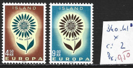 ISLANDE 340-41 * Côte 2 € - Ongebruikt