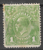 AUSTRALIA 1 PENNY Light GREEN HEAD OF KGV MINT CV 8$A  - Dienstzegels