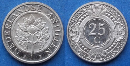 NETHERLANDS ANTILLES- 25 Cents 2010 "Orange Blossom" KM# 35 Beatrix (1980-2013) - Edelweiss Coins - Antilles