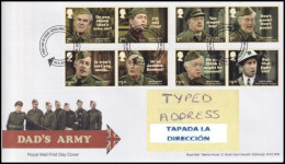 GROSSBRITANNIEN GRANDE BRETAGNE GB 2018 DAD'S ARMY SET OF 8V. FDC SG 4099-106 MI 4222-29 YT 4642-49 SC 3738-45 - 2011-2020 Ediciones Decimales