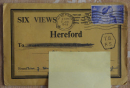 Six Views Of Hereford (Royaume-Uni) Dans Enveloppe Oblitérée Du 21.06.1948 - Plaatsen