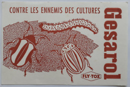 INSECTES / VER - Produit Contre Les Ennemis Des Cultures - Buvard Publicitaire GESAROL FLY-TOX - Animaux