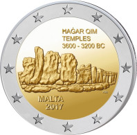 2 Euro Commemorative Malte 2017 Hagar Qim UNC Neuve - Malta