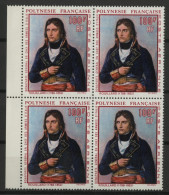 POLYNESIE POSTE AERIENNE N° 31 Neuf ** (MNH) Cote 400 € Bloc De Quatre Du 100 Fr BONAPARTE + Bord De Feuille TB - Unused Stamps