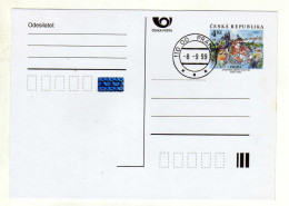 Entier Postal 1er Jour TCHEQUIE CESKA REPUBLIKA Oblitération PRAHA 08/09/1999 - Cartes Postales