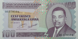 Billete De Banco De BURUNDI - 100 Francs, 2011  Sin Cursar - Burundi