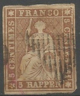 Timbre De 1855 ( Strubel / N°22 C / Signé Marchand ) - Used Stamps