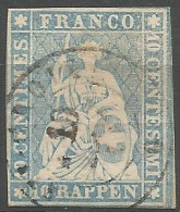 Timbre De 1855 ( Strubel / N°23C / Signé Marchand ) - Used Stamps