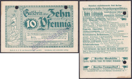 Gesellschaft Für Gutscheinreklame, 10 Pfg. 1.11.1919. Ohne Wz. II. Tieste 0460.090.02. - [11] Emissions Locales