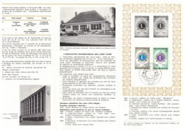 BELGIQUE     1967           N° 1404/05      Lions Clubs   Oblitération 1er Jour (prévente) - Post Office Leaflets