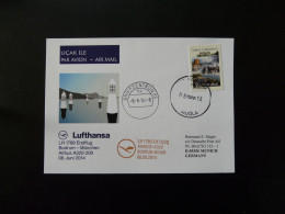 Premier Vol First Flight Bodrum Turkey To Munchen Airbus A320 Lufthansa 2014 (ex 2) - Storia Postale