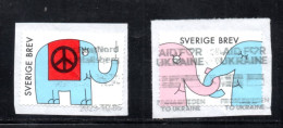 Sweden, Used, 2023, Greeting Stamps, On The Paper - Oblitérés