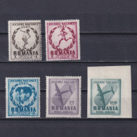 ROMANIA 1944, Sc# B381-B383, CB13-CB14, Balkan Games, MH - Unused Stamps