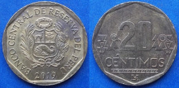 PERU - 20 Centimos 2019 KM# 306.4 Monetary Reform (1991) - Edelweiss Coins - Peru