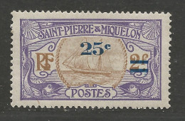 SAINT PIERRE ET MIQUELON N° 119 NEUF* TRACE DE CHARNIERE   / Hinge  / MH - Unused Stamps