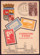 Algérie, Carte Commémorative " Exposition D'Oran " 28 Octobre 1951 - Autres & Non Classés