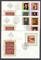 Bulgaria 1978 - Painting Of Great Masters, Mi-Nr. 2677/83+Bl. 77, 3 FDC - FDC