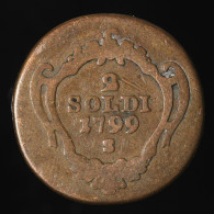  Italie / Italy, Francesco II, 2 Soldi, 1799, Gorizia, Cuivre (Copper), B+ (F),
KM#44 - Gorizia