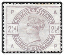 QV SG190 2½d Lilac Mounted Mint - Unused Stamps