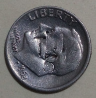 USA - 10 Cents Roosevelt Dime 1968, Countermark T5, KM.195a, Gomaa - 1946-...: Roosevelt