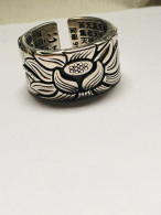 Bague "Fleur De Lotus" En Argent 999 TAILLE 62 - Rings