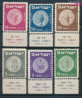 Israel 22-27 Mit Tab (kompl.Ausg.) Postfrisch 1949 Alte Münzen (10326322 - Unused Stamps (with Tabs)