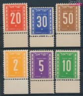 Israel P6-P11 Mit Tab (kompl.Ausg.) Postfrisch 1949 Ziffernzeichnung (10326296 - Neufs (avec Tabs)