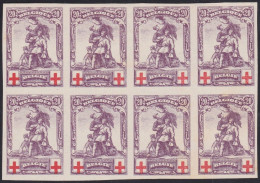 Belgie  .   OBP    .    128  8x  Ongetand      .   (*)     .   Ongebruikt Zonder Gom    .   /   .    Neuf Sans Gomme - 1914-1915 Red Cross