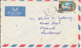 Dominica Air Mail Cover Sent To Montserrat 26-6-1970 Single Franked - Dominica (...-1978)
