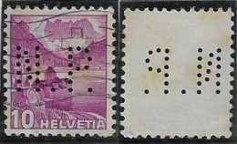 Switzerland 1910/1949 Stamp Perfin N.P. By N. Pedolin And Heirs Laundry Dye Shop Wool Spinning Chur Lochung Perfore - Perfins