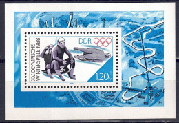 DDR 1988 - Olymp. Winterspiele, Block 90, Postfrisch ** / MNH - 1981-1990