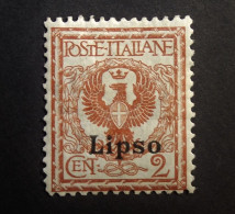 Italia - Italy - Italie  LIPSO - 1912 -  Greece Aegean Islands Egeo Lipso 2 C  LIPSO SASSONE N°1 - Egeo (Caso)