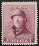 Belgie  .   OBP    .    178   (2 Scans)    .   *        .   Ongebruikt Met Gom    .   /   .    Neuf Avec Gomme - 1919-1920 Trench Helmet